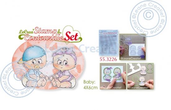 Set 8 matrite si 8 stampile - Baby boy & girl