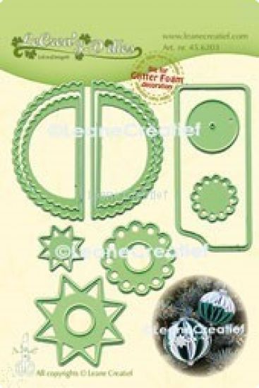 Set 10 matrite Leabilitie Glitter Foam decoration die - Christmas wave
