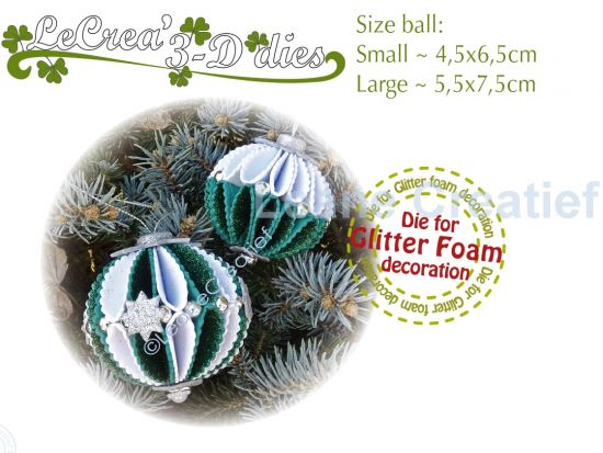Set 10 matrite Leabilitie Glitter Foam decoration die - Christmas wave