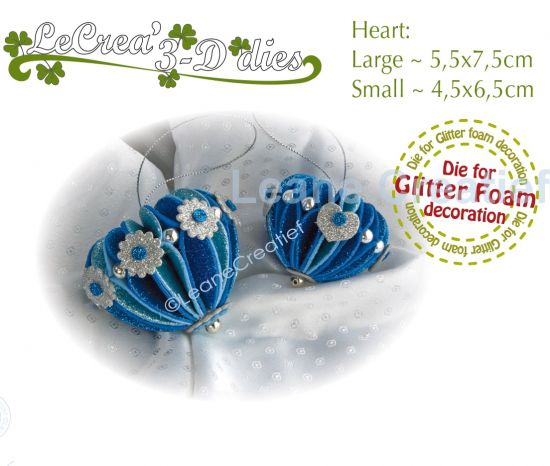 Set 13 matrite Leabilitie Glitter Foam decoration die - Heart
