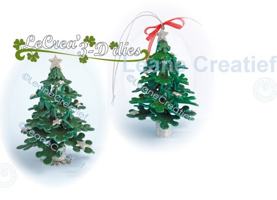 Set 11 matrite Leabilitie Glitter Foam decoration die - Christmas Tree 3D
