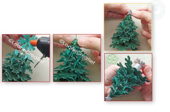 Set 11 matrite Leabilitie Glitter Foam decoration die - Christmas Tree 3D
