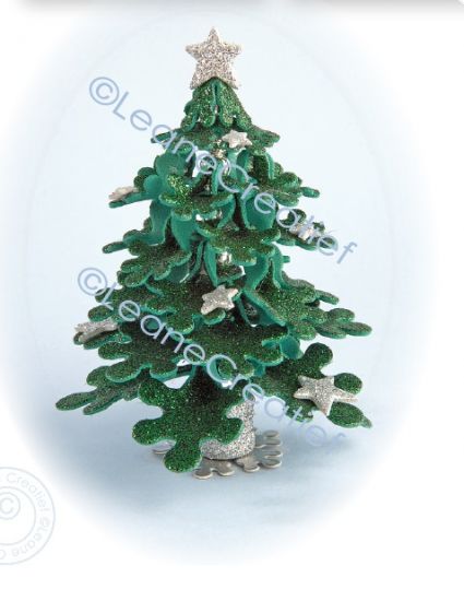 Set 11 matrite Leabilitie Glitter Foam decoration die - Christmas Tree 3D