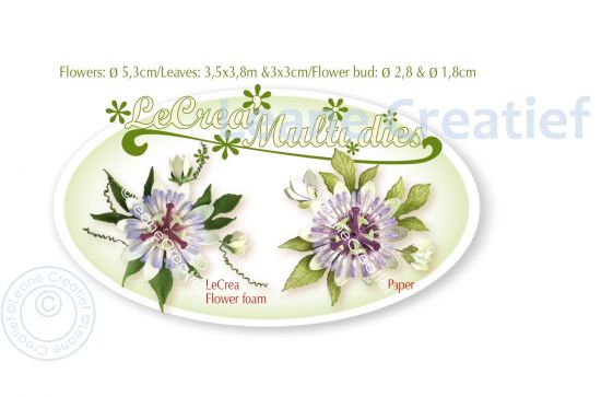 Set 8 matrite Leabilitie cut & embossing die - Passion flower