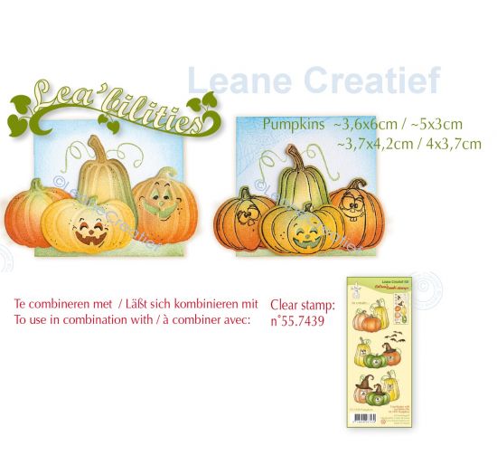 Set 6 matrite Leabilitie cut & embossing die - Pumpkins