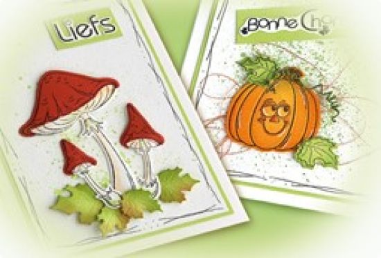 Set 6 matrite Leabilitie cut & embossing die - Pumpkins