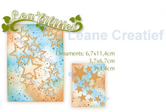 Set 3 matrite Leabilitie die - Star ornaments