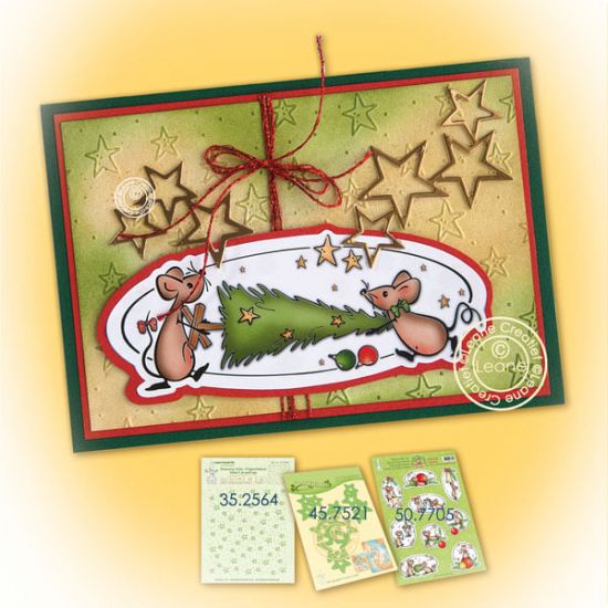 Set 3 matrite Leabilitie die - Star ornaments
