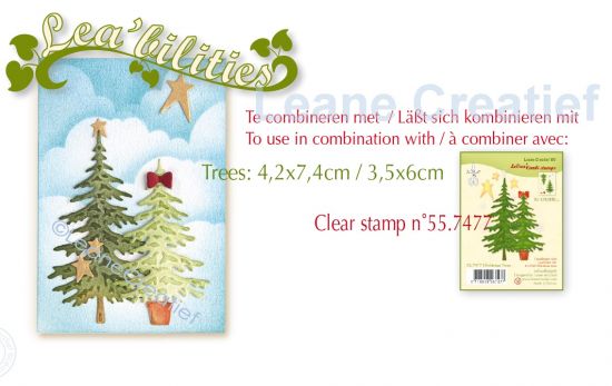 Set 7 matrite Leabilitie cut & embossing die - Christmas trees