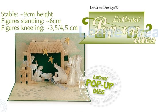 Set 9 matrite Leabilitie cut & embossing die - Nativity scene Pop-Up