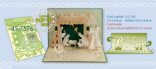 Set 9 matrite Leabilitie cut & embossing die - Nativity scene Pop-Up