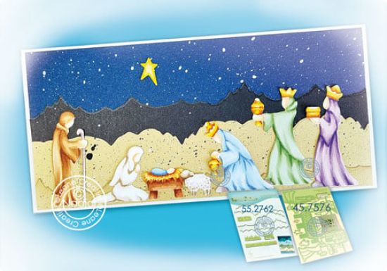 Set 9 matrite Leabilitie cut & embossing die - Nativity scene Pop-Up