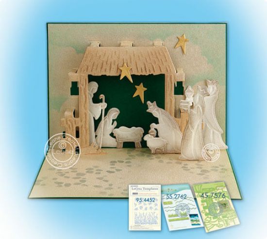Set 9 matrite Leabilitie cut & embossing die - Nativity scene Pop-Up