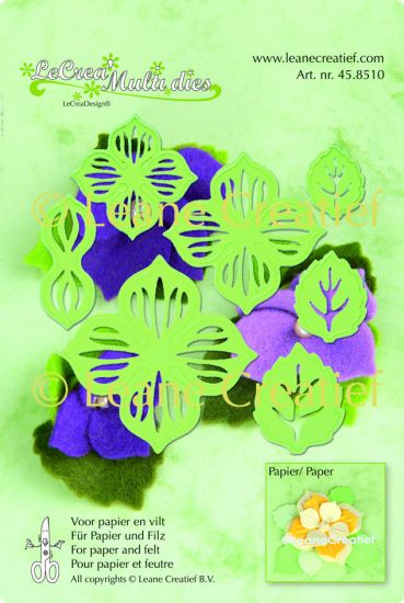 Set 7 matrite Leabilitie Multi die Flower cut & embossing - Flower 002