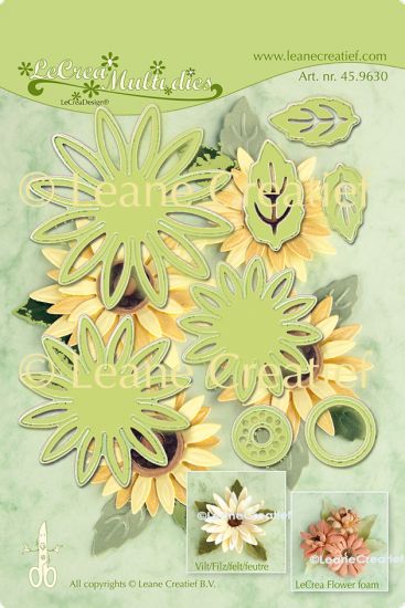 Set 9 matrite Leabilitie Multi die Flower cut & embossing - Flower 006