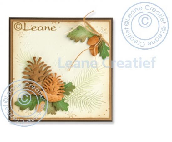 Set 8 matrite Leabilitie cut & embossing die - Pine Cones 3D