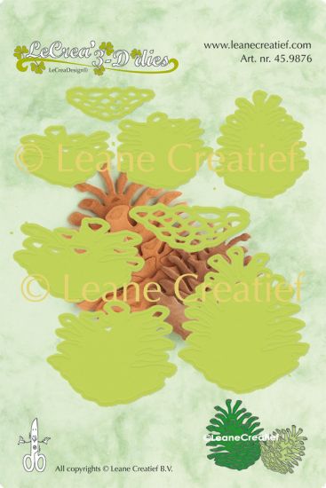 Set 8 matrite Leabilitie cut & embossing die - Pine Cones 3D