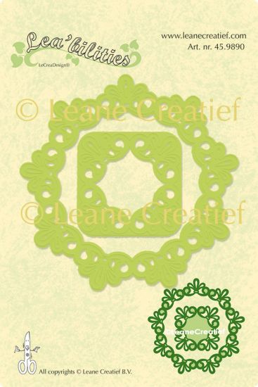 Set 2 matrite Leabilitie cut & embossing die - Frame Round Lace