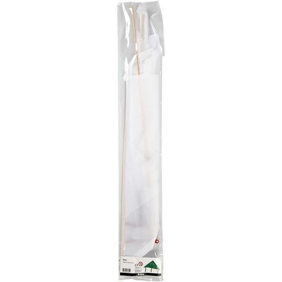 Zmeu din material textil alb, 46 x 90 cm