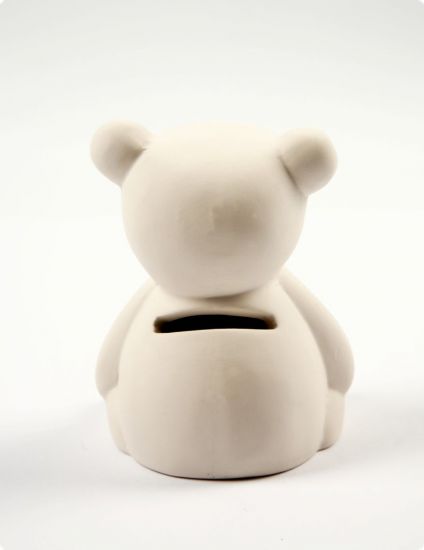 Pusculita din ceramica alba - Ursulet