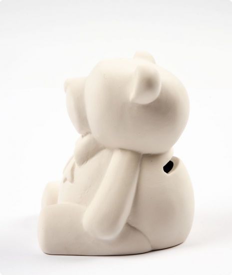 Pusculita din ceramica alba - Ursulet