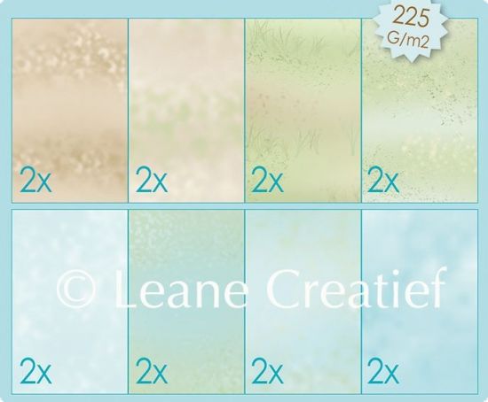 Set 16 coli A5 carton imprimat Scenery papers design - Blue/Green/Brown