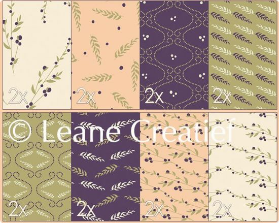 Set 16 coli A5 carton imprimat - Assortiment Branches and Leaves