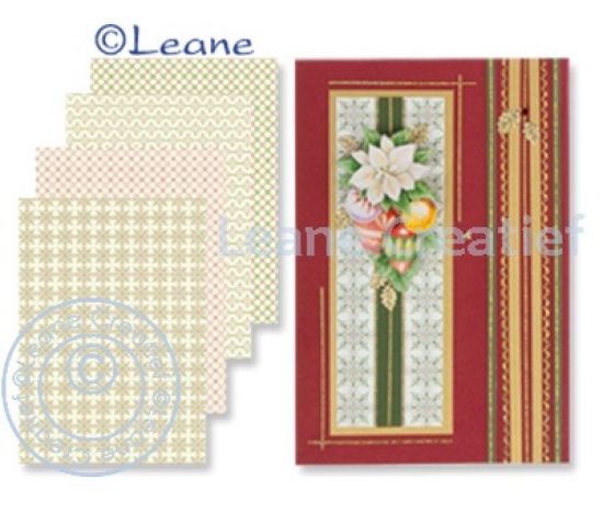 Set 8 coli A5 carton imprimat Christmas design - Red