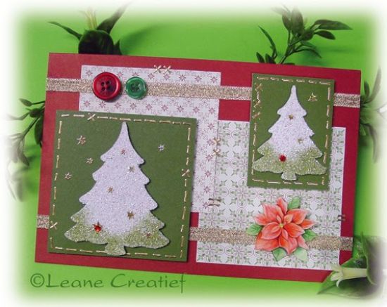 Set 8 coli A5 carton imprimat Christmas design - Red