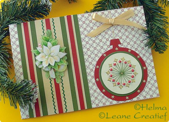Set 8 coli A5 carton imprimat Christmas design - Red