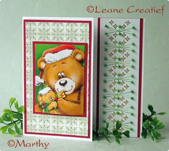 Set 8 coli A5 carton imprimat Christmas design - Red