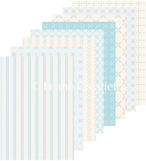 Set 16 coli A5 carton imprimat Stylish - Assortiment Blue