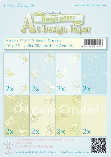 Set 16 coli A5 carton colorat - Assortiment Blue/Green tones