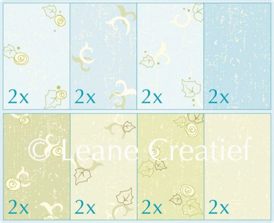 Set 16 coli A5 carton colorat - Assortiment Blue/Green tones