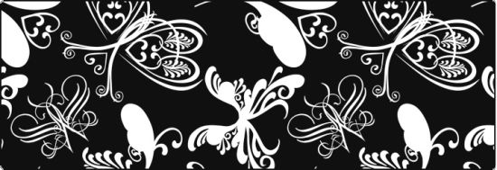 Hartie A4 transparenta cu model, 115 g/m2 - Black and White line - Butterflies