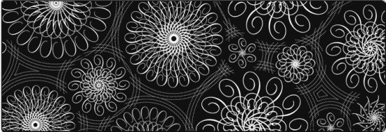 Hartie A4 transparenta cu model, 115 g/m2 - Black and White line - Spiral Ornaments