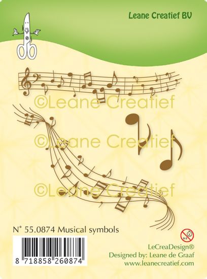 Set 4 stampile LeCrea Design - Musical symbols