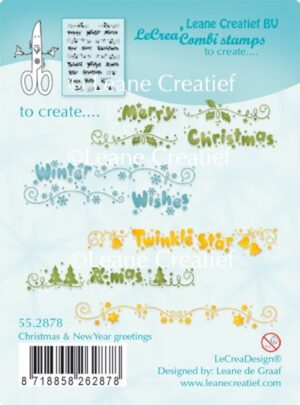 Set 24 stampile LeCrea Design Combi - Christmas & New Year Greetings