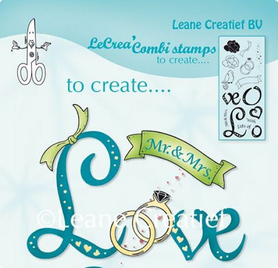 Set 15 stampile LeCrea Design Combi - Love