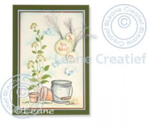 Set 12 stampile LeCrea Design Combi - Clear Stamp Garden