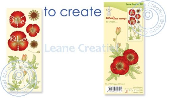Set 11 stampile LeCrea Design - Poppy 3D Flower