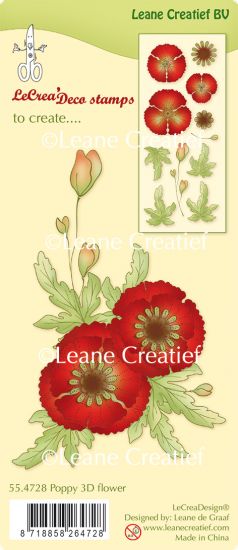 Set 11 stampile LeCrea Design - Poppy 3D Flower