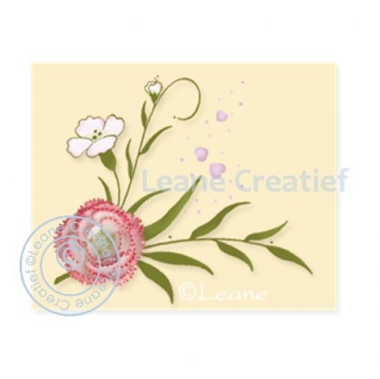 Set 5 stampile LeCrea Design - Carnation Swirls