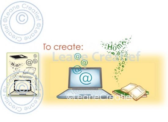 Set 9 stampile LeCrea Design Combi - Laptop / School