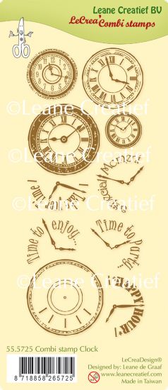 Set 10 stampile LeCrea Design Combi - Clock