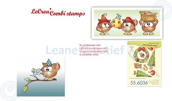 Set 17 stampile LeCrea Design Combi - Owly, special occasions