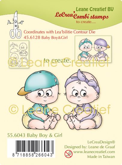 Set 8 stampile LeCrea Design Combi - Baby Boy and Girl
