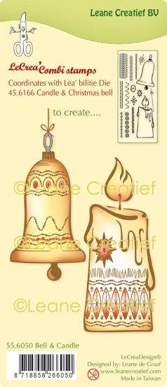 Set 15 stampile LeCrea Design Combi - Christmas Bell & Candle