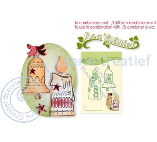 Set 15 stampile LeCrea Design Combi - Christmas Bell & Candle