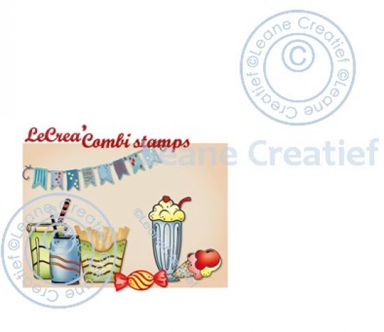 Set 10 stampile LeCrea Design Combi - Party & snacks